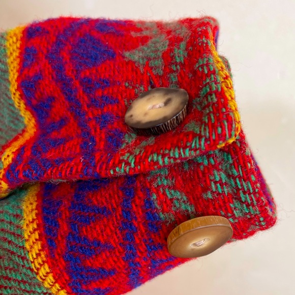 RALPH LAUREN COUNTRY Vtg 80s Colorful Wool Indian Blanket Coat Womans M USA RARE - Picture 14 of 16